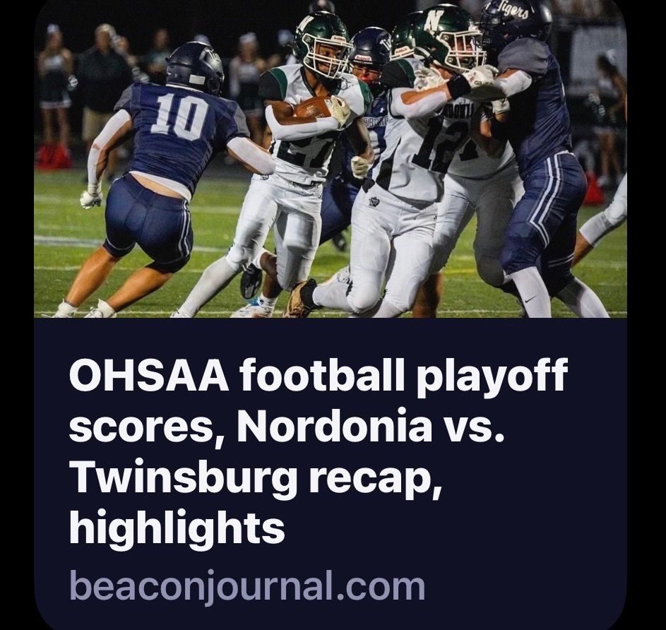 2025 10 31 Football ABJ OHSAA Nordonia Twinsburg Recap Photo